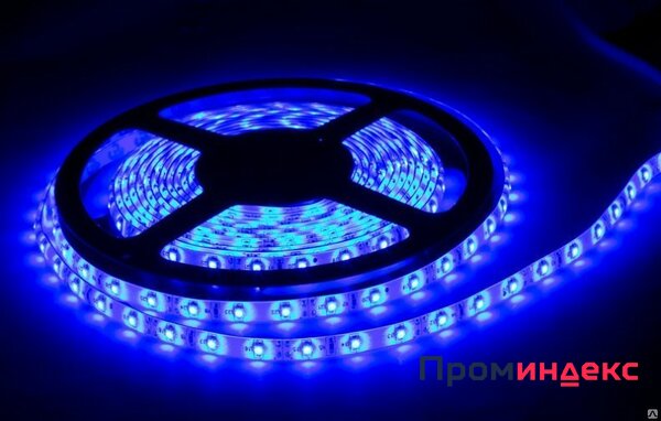 Фото Лента светодиодная LEDх120/м, 9,6Вт/м, 12В, SMD3528, IP20, синий