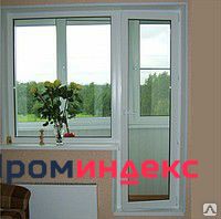 Фото Балконный блок ПВХ, КВЕ, дверь со стеклом