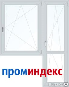 Фото Окно одностворчатое Wintech 532 с балконной дверью
