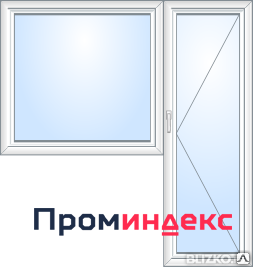 Фото Окно одностворчатое Rehau BLITZ с балконной дверью