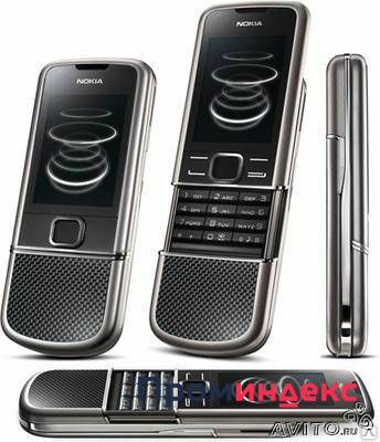 Фото Телефон Nokia 8800 Carbon Карбон на 1 сим корпус металлический