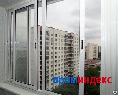 Фото Балконная раздвижная алюминиевая конструкция