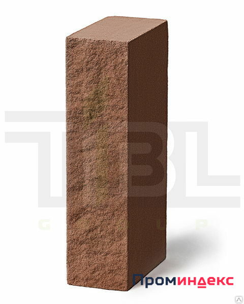 Фото Кирпич силикатный колотый коричневый одинарный полнотелый Глубокинский