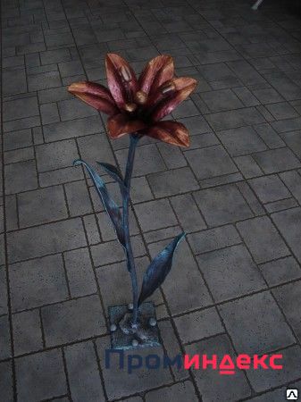 Фото Кованая скульптура Цветок код 19