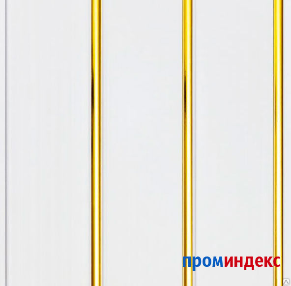 Фото Панель 3-х секционная потолочная ЛЮКС Золото 3,0м*0,24м*8мм Декостар,10 шт