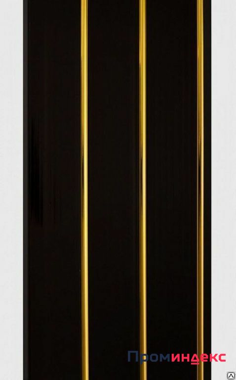 Фото Потолочная ПВХ панель Золото на черном 0,24х2,95м