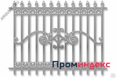 Фото Забор металлический кованый для дома