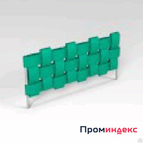 Фото Декоративный забор для дачи Плетенка, цвет зеленый, 385x50x980 мм