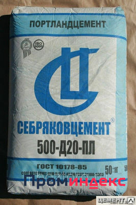 Фото Цемент ПЦ-500 Д-20 ЦЕМ II/А-Ш 42,5Н 50кг г.Михайловка Себряковцемент