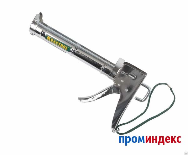 Фото Пистолет KRAFTOOL "INDUSTRIAL" для герметиков, полукорпусной, хромированный