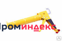 Фото Пистолет для герметика ABRO полукорпусной, зубчатый шток, (желтый), 310 мл