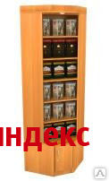 Фото Витрина для чая и кофе угловая №1-1 задняя стенка ДВП Собственное производс