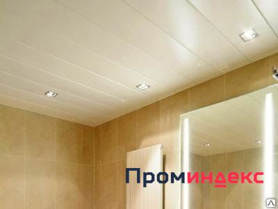 Фото Потолок из панелей в ванной