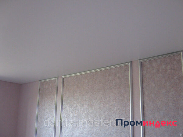 Фото Натяжной потолок матовый белый без шва Премиум-класс