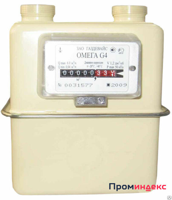 Фото Счетчик газа ОМЕГА G4 (левый) с термокоррекцией