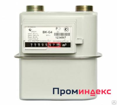 Фото Счётчик газа бытовой ВК - G 4T левый с термокоррекцией