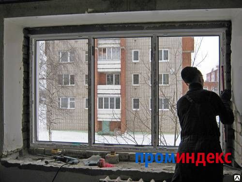 Фото Монтаж окна в кирпичном доме (без откосов)