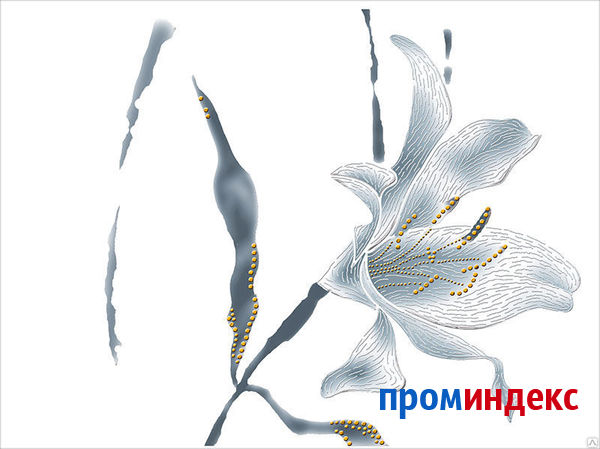 Фото Сокол, коллекция Андромеда. Декор цветок (D653d) белый 33 x 44 см