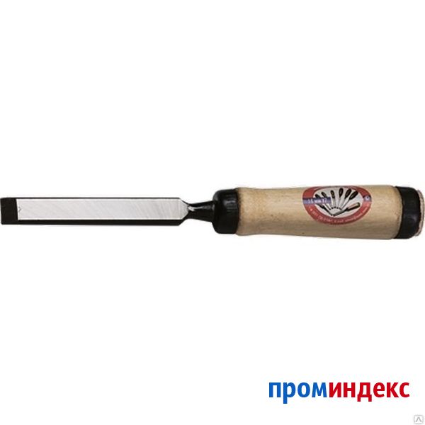 Фото Долото-стамеска, 8 мм, плоское, деревянная рукоятка (Арефино) Россия