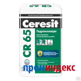 Фото Гидроизолирующая смесь "Ceresit CR 65", 25кг (на цементной основе)