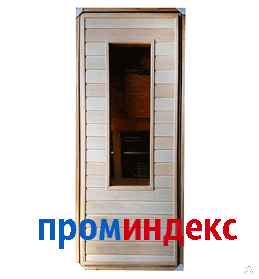 Фото Дверь банная 750*1750, остек. (170*1190), ваг. липа