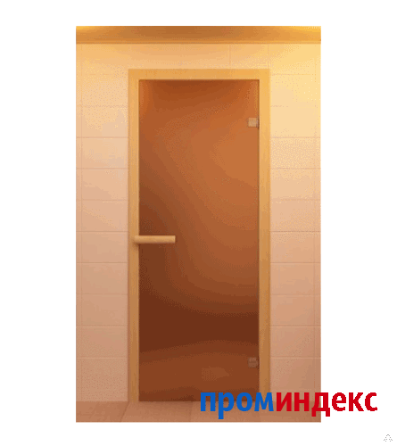 Фото Дверь SAUNA MARKET стандарт бронза матовая, коробка сосна 690*1890 мм
