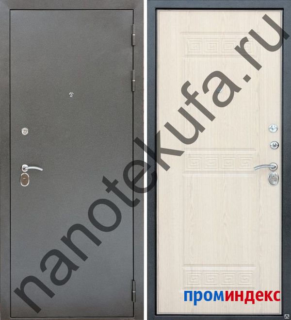 Фото Дверь входная металлическая Трио серебро