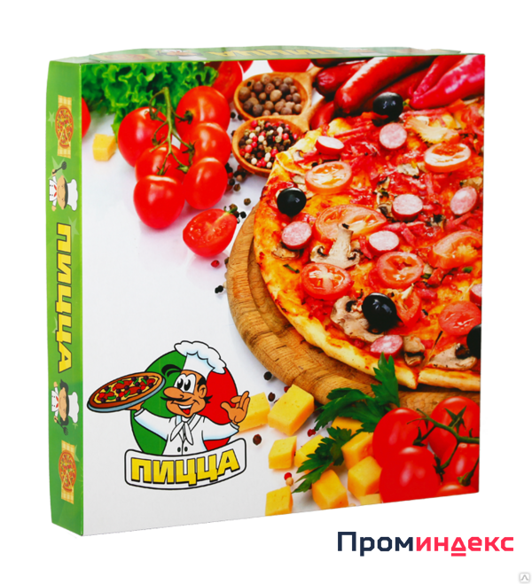 Фото Коробки для пиццы типовые цветные 31х31х4.5 см