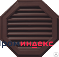 Фото Фронтонная вентиляционная решетка, коричневая