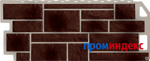 Фото Фасадная панель Fineber "Камень" коричневый