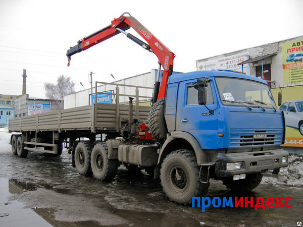 Фото Длинномер с манипулятором тягач КАМАЗ г/п 18 тонн, вылет 20м г/п 7 тонн