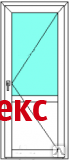 Фото Дверь балконная KBE 88,3 стекла (энергосберегающий стеклопакет)(700*2100)