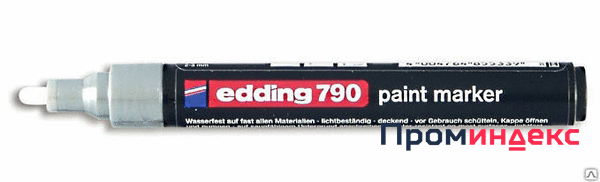 Фото Маркер БЕЛЫЙ лаковый Edding 790-49, круглый наконечник 2-3 мм