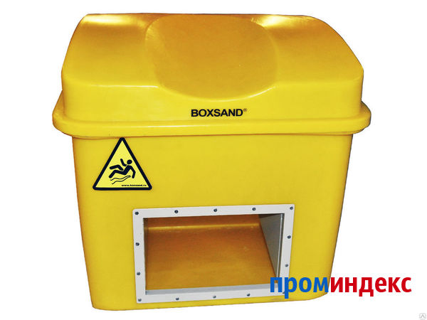 Фото Ящик для песка, евростандарт 300/600 л/кг с дозатором. Цвет желтый.