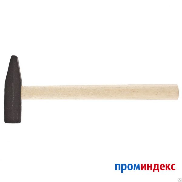 Фото Молоток слесарный, 1000 г, квадратный боек, деревянная рукоятка РОССИЯ