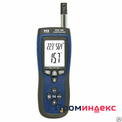 Фото Термогигрометр с контактным датчиком температуры и пирометром PCE 320