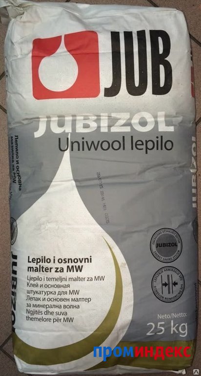 Фото JUBIZOL UNIWOOL клей и основная штукатурка для MW,EPS,XPS 25 кг