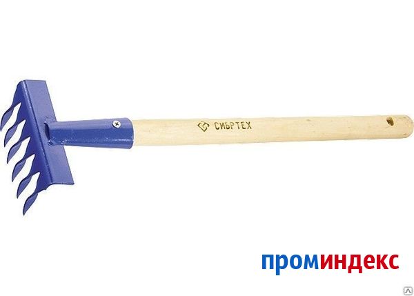 Фото Грабли 8-зубые, 140 мм, с черенком, витые 300 мм СИБРТЕХ Россия