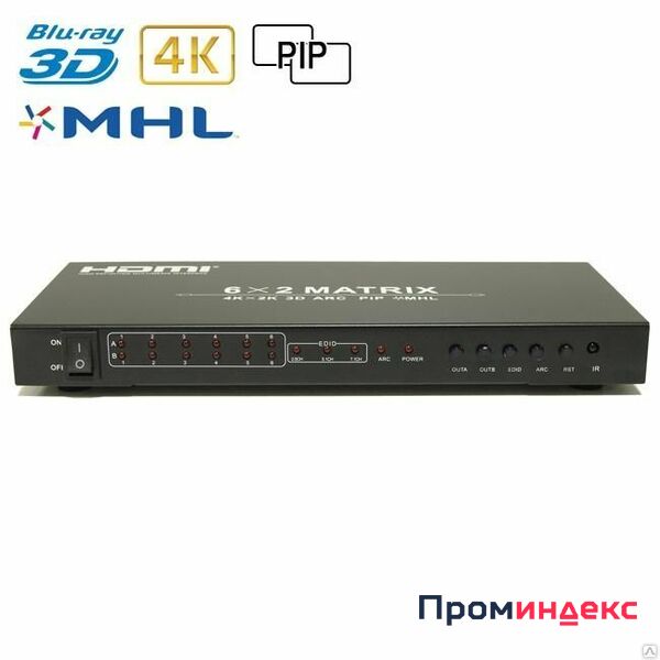 Фото HDMI матрица Dr.HD 6x2, Professional, Поддержка 4K, 3D, ARC, MHL, PIP / Dr.