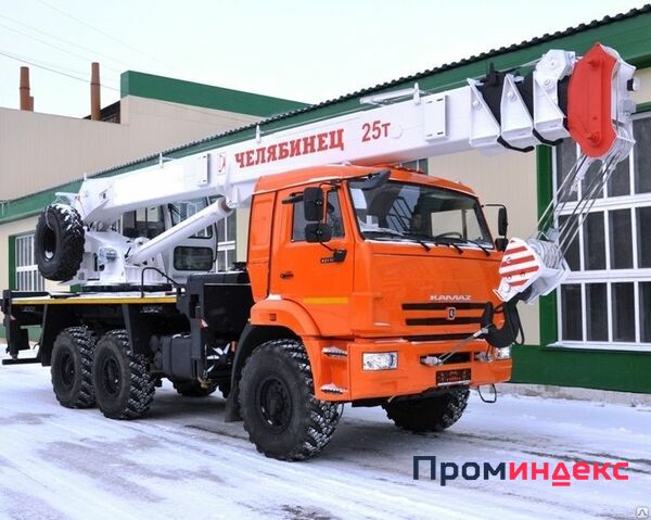 Фото Автокран КС-55732-28 Челябинец на шасси КАМАЗ-43118 6х6, 25т, 28,1м