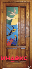 Фото Дверной блок филенчатый "Форест" под стекло, с отделкой,1270x2070 мм,блок