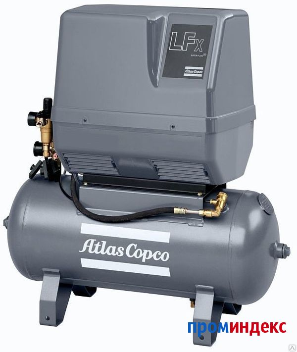 Фото Поршневой компрессор Atlas Copco LFx 1,0 1PH на тележке с ресивером