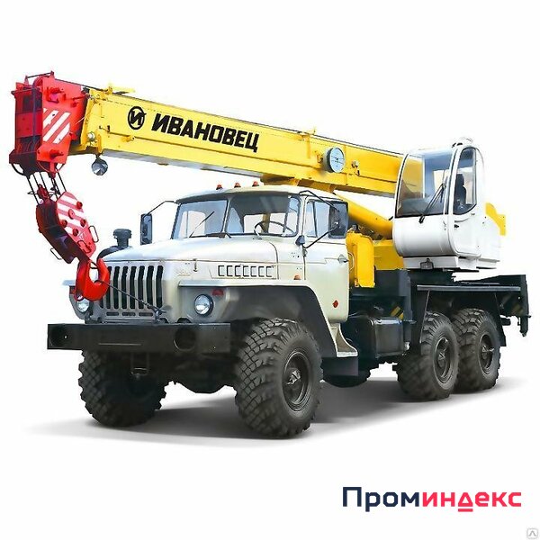 Фото Услуги Кран – вездеход, КС 35714, «Ивановец», 16 тонн, стрела - 18 метров.