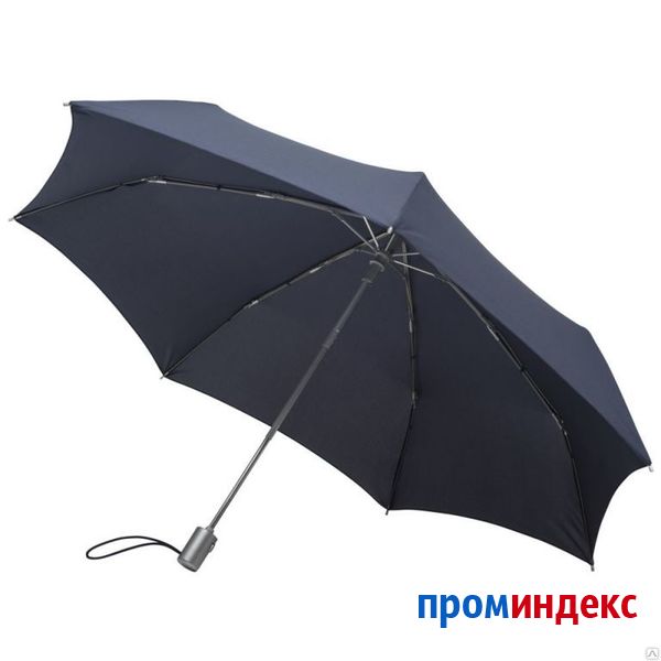 Фото Складной зонт Alu Drop, 3 сложения, 7 спиц, автомат, темно-синий