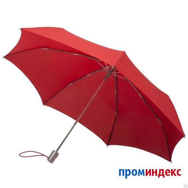 Фото Складной зонт Alu Drop, 3 сложения, 7 спиц, автомат, красный