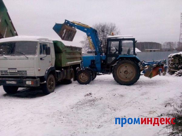 Фото Уборка снега трактором МТЗ