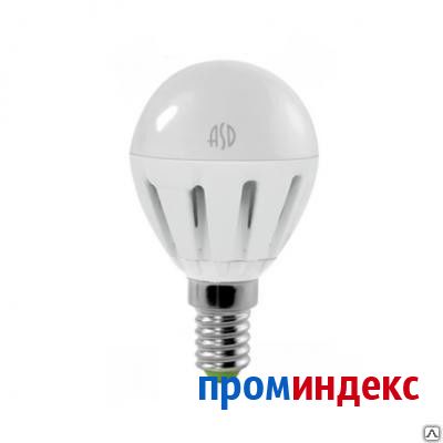 Фото Лампа светодиодная LED-P45 3.5Вт 220В Е14 4000К 300Лм ASD