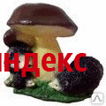 Фото Фигура садовая гипсовая Ёжи под грибом, h-370мм