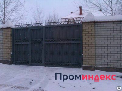 Фото Ворота металлические для частного дома