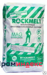 Фото Противогололедный реагент ROCKMELT (Рокмелт) MAG мешок 20 КГ